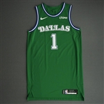 Terry, Tyrell<br>Green Classic Edition (81-90 Home Uniform) - Worn 1/17/21<br>Dallas Mavericks 2020-21<br>#1 Size: 46+6