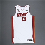 Adebayo, Bam<br>White Association Edition - Worn 10/24/2022 - 2nd Half (Recorded a Double-Double)<br>Miami Heat 2022-23<br>#13 Size: 52+6