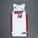 Herro, Tyler<br>White Association Edition - Worn 11/2/2022 (Recorded a Double-Double)<br>Miami Heat 2022-23<br>#14 Size: 46+6