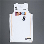 Jovic, Nikola<br>White City Edition - 12/20/2022 - Game Issued (GI)<br>Miami Heat 2022-23<br>#5 Size: 50+6