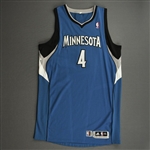 Johnson, Wesley<br>Blue Regular Season - Worn 1 Game (11/7/10)<br>Minnesota Timberwolves 2010-11<br>#4 Size: 2XL+4