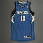 Flynn, Jonny<br>Blue Regular Season - Worn 1 Game (12/14/10)<br>Minnesota Timberwolves 2010-11<br>#10 Size: L+2