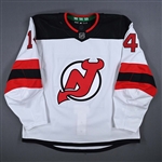 Bastian, Nathan<br>White Set 2<br>New Jersey Devils 2023-24<br>#14 Size: 58